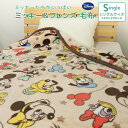 毛布 ディズニー ミッキー＆フレンズ シングル ブランケット ミニー ドナルド デイジー グーフィー もうふ あったか 洗える 大人用 子供用 保温 敷き毛布 秋冬用 おしゃれ かわいい カジュアル ナチュラル ポップ Disney Mickey 送料無料