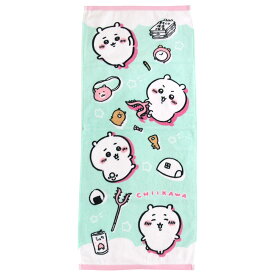 ちいかわ フェイスタオル 34×80cm 綿100％ タオル 顔拭きタオル 手拭きタオル ハンドタオル 湯上がり 贈り物 タオルギフト プレゼント 抗菌防臭 かわいい ハチワレ うさぎ ラッコ モモンガ シーサー くりまんじゅう 鎧さん 流れ星 討伐 ナガノ 【メール便可】