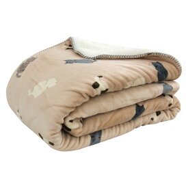 2枚合わせ毛布 シングル 毛布 ねこ柄 2枚合わせ 合わせ毛布 とろける ブランケット 140×200cm もうふ あったか毛布 フランネル シープボア マイヤー毛布 洗える ナチュラル 北欧 2枚合せ シングルサイズ毛布 ネコ 猫 送料無料