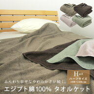 タオルケット エジプト綿100％ ハーフサイズ ハーフケット 100×140cm ジュニアケット お昼寝ケット コッ…