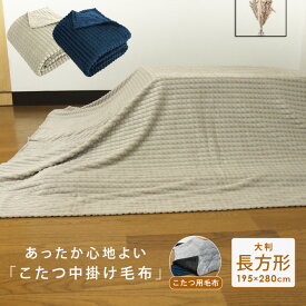 こたつ中掛け毛布 超大判 長方形 210×280cm フランネル こたつ毛布 こたつカバー 中掛け 毛布 こたつ布団 こたつ掛け布団 ソファーカバー ブランケット マルチカバー コタツ 炬燵 こたつをもっと暖かに省エネ 節電 無地 あったか 【送料無料】
