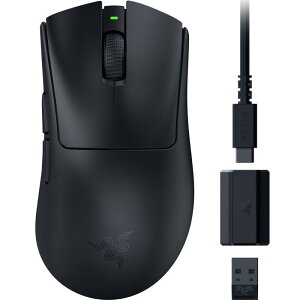 Razer ���C�U�[ DeathAdder V3 HyperSpeed ���C�����X �Q�[�~���O�}�E�X ���y�� 55g ���^ �R���p�N�g�Ȍ`��ł���Ȃ��玩�R�ȃO���b�v��� ���ݎ���/�܂ݎ����ɑΉ� ���������m�ȃ}�E�X��