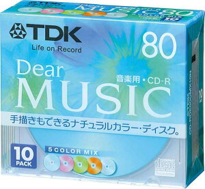 TDK CD-R ���y�p 80�� �J���[�~�b�N�X ��`���Ή� 10���p�b�N CD-RDE80CMX10N