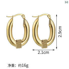 イヤリング ステンレス チタン 異形 幾何学 ゴールドメッキ モダン アクセサリー 女性用 軽量 耐久性 シンプル 日常使い