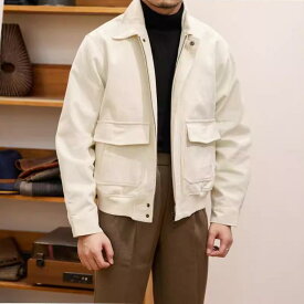 ジャケット メンズ 秋冬 コードュロイ スタンドカラー カジュアル コート アウター 復古風 ゆったり 普段使い 上品 軽量 柔らかい素材感