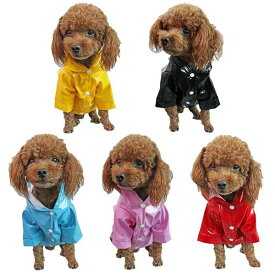 犬用レインコート 反射テープ付き夜間散歩用安全対策反射素材ペット用雨具カッパ反射材ドッグウェア散歩用汚れ防止 シンプル ベーシック 定番 スタンダード カジュアルナチュラル