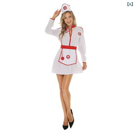 ナース服 レディース コスプレ セクシー 看護師 仮装 ハロウィン 衣装 制服 セット ミニスカ ワンピース 帽子 ホワイト 大人用 イベント パーティー 撮影会 忘年会 新年会 文化祭 学園祭 舞台 演出服 女装