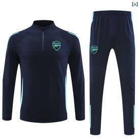 サッカーウェア メンズ トレーニングウェア 長袖 ジャケット チームロゴ スポーツウェア 練習着 秋冬用 防風 ジップアップ フードなし サッカー フットサル 運動用 動きやすい