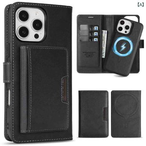 �X�}�[�g�t�H���P�[�X iPhone16ProMax �Ή� �w�ʃJ�[�h���[ �蒠�^ ���U�[�� �J�o�[ �}�O�l�b�g�� ���C�����X�[�d�Ή� �J�[�h�|�P�b�g�t�� �����h�~ �ϏՌ� �Ռ��z�� �X�}�[�g�t�H���J�o�[ �r�W