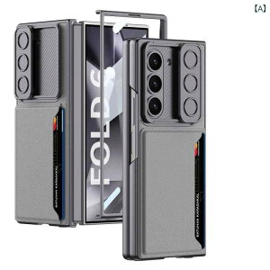 �X�}�[�g�t�H���P�[�X �T���X�� Galaxy Z Fold6 �P�[�X �M�����N�V�[ �J�o�[ �w�ʃJ�o�[ �J�[�h���[�@�\�t�� �X���C�h���J�����ی� ����~�ߑf�� ���^ �����₷�� �X�}�z�ی�A�N�Z�T���[