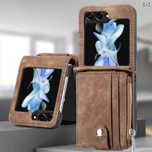 �X�}�[�g�t�H���P�[�X Samsung Galaxy Z Flip6 ��p �񍇈� �A�� �J�[�h�z���_�[�t�� PU���U�[ �ϏՌ� �ی�J�o�[ �܂肽���ݎ� ���h�~ ���[�͔��Q �y�� �X�}�[�g�t�H���A�N�Z�T�� �J�o�[