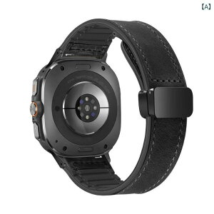 �r���v�x���g Samsung Galaxy Watch7 Ultra 47mm�Ή� �V���R�� ���U�[�� �t���ւ��o���h �_�� �ϋv�� �����ȒP �����Y ���f�B�[�X �X�|�[�c �r�W�l�X���p ���ɋ��� �����\ ���K �t�B�b�g�� �����p�A