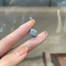 シルバーパーツ レディース ネックレス ペンダントトップ S925製 スクエア型 幾何学模様 クラシック レトロ風 アクセサリー素材 自作 チャーム 付け替え用 存在感 合わせやすい