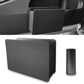 車載ゴミ箱 折り畳み式 ダストビン レザー製 吊り下げ式 車内収納 省スペース シートバックポケット 車用 ゴミ入れ 車内整理 清潔維持