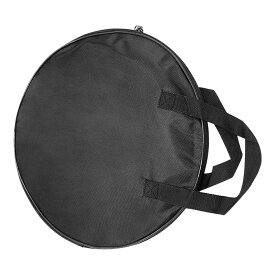 CLISPEED 黒のオックスフォード布製ドラムバッグ ドラム練習パッドスタンド対応 持ち運びやすく楽器保護に最適 レコーディングやパフォーマンスに便利なハンドル付きケース