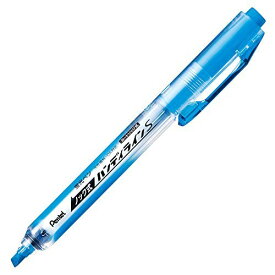 ぺんてる パック入り蛍光ペン ノック式ハンディラインS スカイブルー XSXNS15-S おまとめセット【3個】