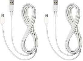 二友 任天堂 WiiU / Wii U ゲームパッド用 USB 充電ケーブル Wii U GamePad用 USB充電ケーブル 3m 2本セット