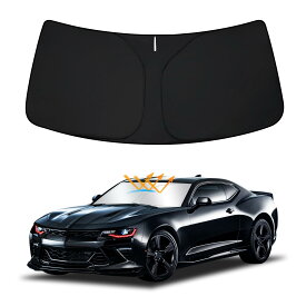 D-Lumina Winshield サンシェード シボレーカマロ 2016 2017 2018 2019 2020 2021 2022 2023 2024用 折りたたみ式フロントシールドプロテクター 紫外線をブロック 第6世代 ウィンドウサンシェード バイザーア