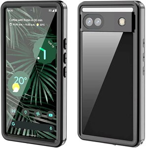CAVAJP Google Pixel 8/8pro /7A/6pro �P�[�X �h��IP68 �P�[�X �N���A ���S �h�� �h�o �h�� �ϏՌ� 360°�S�ʕی� �N���A�O�J�o�[�Ɠ����o�b�N�J�o�[�̑g�ݍ��킹 Google Pixel8 �X�}�z�P�[�X �X�g���b�v�t��