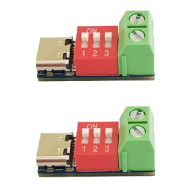 Wersualy(ウェルシュri) 2 個 Type-C PD QC トリガー 5V-20V DC 調整可能な電圧電源モジュール ダイヤル調整電圧 高速充電 おとりモジュール 耐久性があり、使いやすい