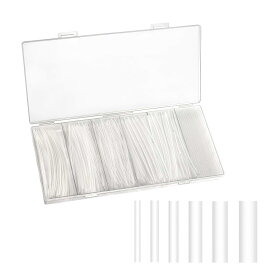Cluoling 熱収縮チューブ透明タイプ 200本入り 直径φ1.5mm~φ10mm 収縮チューブ 熱収縮 チューブ 熱収縮チューブ 透明 絶縁チューブ ヒシチューブ 熱圧縮チューブ セット 防水絶縁チューブ 収縮