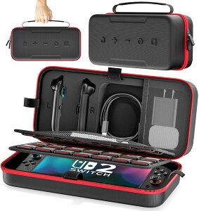 Switch 2 �P�[�X �X�C�b�` 2�L�������O�P�[�X ��e�� �{��/Joy-Con/�d���A�_�v�^/28���Q�[���J�[�h/�P�[�u��/�C���z���������[�� �h�� �h�o �h�� �ϏՌ� EVA�f�� �S�ʕی� ���L �����^�ѕ֗� ���s