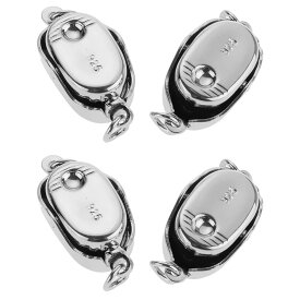 4セット入り エンドクラスプ エンドパーツ ジュエリー金具 紐留め クラスプ シルバー