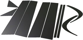 BRIGHTZ レクサス CT200h ZWA10 超鏡面ステンレスブラックメッキピラーパネル バイザー有用 10PC 【 PIL－BLA－018 】 LEXUS CT CT200 ZWA A10 10