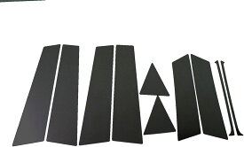 BRIGHTZ スカイラインクロスオーバー J50 NJ50 超鏡面ステンレスブラックメッキピラーパネル バイザー無用 10PC 【 PIL－BLA－200 】 スカイライン クロスオーバー バイザー 無用