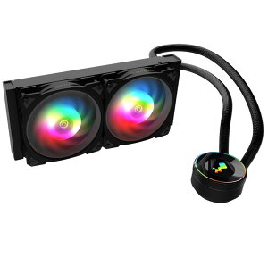 InWin MR24 ARGB �N���[�Y���[�v AIO CPU�t�̃N�[���[ ��]�\��CPU�u���b�N�w�b�h 240mm���W�G�[�^�[ �_�u��120mm ARGB PWM�t�@�� AMD Ryzen AM5/AM4 Intel LGA 1700/1200