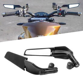 HZLXNXQ For Z1000 Z900 Z800 Z750 Z650 Z400 Z300 Z250 オートバイ固定風翼競争力のあるバックミラー反転ミラー