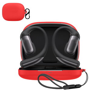 For Shokz OpenFit Pro �p �P�[�X �J�o�[ �yNOUKAJU�z ���C�����X �C���[�z�� �V���R�� �ی�P�[�X �i�J���r�i�t��+�X�g���b�v�t�� �j �����h�~ �L�Y�h�~ �ϏՌ� �����[�d�\ �h�� �h�o (���b�h)