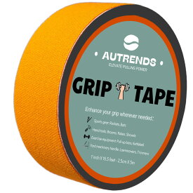 autrends グリップテープ 2個パック - 多目的クロスグリップテープ 懸垂バー バーベル ダンベル スポーツ ジム用品 ツール用 各ロール 1インチ x 16.5フィート