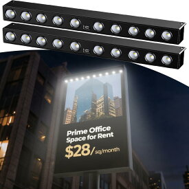 Solar Sign Light Wall lamp,2Pack Set of Solar Outdoor Sign Light, with Automatic Charging and Automatic on/Off Function, Suitable for Billboard Display Lights,Backyard Fence Landscape Lights