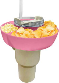 スナックボウルカップ,3-in-1 漏れ防止タンブラー スナックボウル ドリンクカップ | トラベルスナックコンテナ、飲料と食品用のストロータンブラー、家庭、映画センター、スタジアム、オ