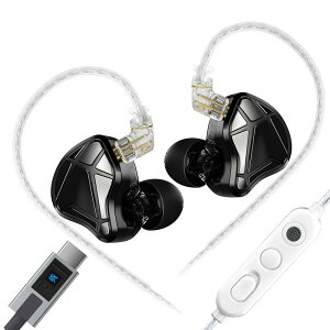 KZA COUSTICS KZ AXAS �L�� �Q�[�~���O�C���z�� FPS��p Hi-Fi�L�ш�h���C�o�[ AI�m�C�Y�L�����Z�����O�}�C�N ����DSP�T�E���h�J�[�h 3.5mm/USB-C ���@��Ή� �C���z��