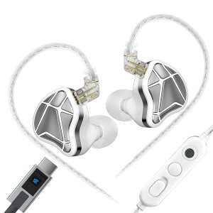 KZA COUSTICS KZ AXAS �L�� �Q�[�~���O�C���z�� FPS��p Hi-Fi�L�ш�h���C�o�[ AI�m�C�Y�L�����Z�����O�}�C�N ����DSP�T�E���h�J�[�h 3.5mm/USB-C ���@��Ή� �C���z��