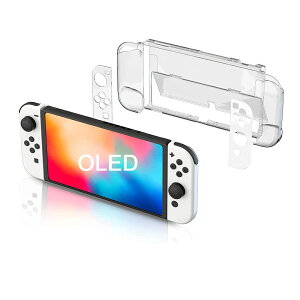 5 in 1 HD �N���A �Ռ��z�� ���h�~ �f�U�C�� �ی�P�[�X �u���P�b�g�t�� Nintendo Switch OLED ���f�� 2021�N GSRYPC �ی�P�[�X �J�o�[ Nintendo Switch��Joy-Con�R���g���[���[�Ή� (�N���X�^���N���A)