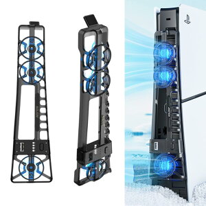 PS5 Pro/PS5 Slim ��p�t�@�� PS5 pro ���@�\�^��p�t�@�� ��@ 3�i�K�������� LED���C�g USB �|�[�g�t�� �L���@�\ �O����p�t�@�� �����ȒP �}����p ���M �M�΍� �p�����\��p�t�@�� �ᑛ�� ��m