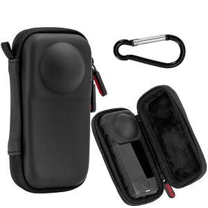 Insta360 X4 Air �Ή� �J�����o�b�O �ی�P�[�X ���[�o�b�O PU�f�ނ͖h���E�h�����ɗD��� �ϏՌ� �t�b�N�t�� �g�тɕ֗�