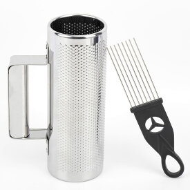 メタルギロ ステンレススチール ハンドパーカッション 楽器 スクレーパー付き 8インチ 3インチ