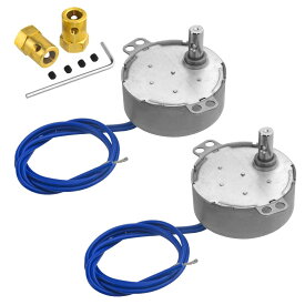 2個セット 同期モーター 50/60Hz AC 100~127V 5-6RPM/MIN 4W ターンテーブル モーター + 2個 7mm フレキシブル カップリング コネクタ