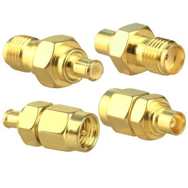 SMA から MCX コネクタ キット 同軸アダプタ オスからメス WiFi アンテナ ネットワーク WiFi ルーター 同軸ケーブル用 金メッキ MCX から SMA 同軸アダプタ キット 4 パック
