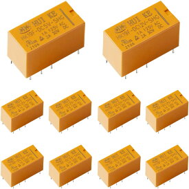 5個PCBパワーリレー 5V DC 5V DPDTリレーコイル8ピン2NO 2NC + 5個PCBパワーリレー 12V DC 12V DPDTリレーコイル8ピン2NO 2NC