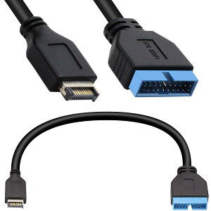 USB 3.0 19/20�s���w�b�_�[�}�U�[�{�[�h�����P�[�u���� USB 3.1�t�����g�p�l��Type-E�w�b�_ �I�X-�I�X�A�_�v�^�f�[�^�`��200mm/7.87in���C�� PC�R���s���[�^�R�l�N�^�p