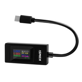 USB電流 電圧チェッカー USBテスター 電流双方向 カラー表示付き 多機能電流計 DC4-30V/0-6.5A 急速充電 対応 usb チェッカー 温度 通電時間 容量測定可能
