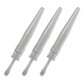 クリップが付いた鉛筆キャップ シルバー 3本入×2セット 真鍮製 日本製