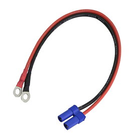 EC5 to Oリング端子 10AWG EC5メスプラグコネクタケーブル RC ESC充電器側電源用 50cm