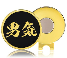 ゴルフマーカー マグネット クリップ付き 合金製 グリーンマーカー