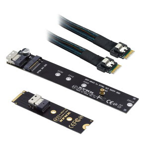 NGFF M-Key NVME�I�X ���X�����P�[�u�� 40cm SFF-8654�R�l�N�^ ���C���{�[�hSSD 2280 22110�p